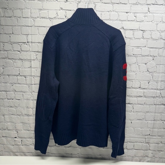 Polo by Ralph Lauren vintage Men's Dark Blue Zip-Up Sweater 100% lambs wool szXL - Picture 2 of 7